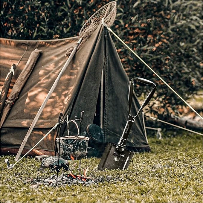 Bez Marki Kastuvas sulankstomas karinis kastuvas Pickaxe Survival Bushcraft didelis dėklas