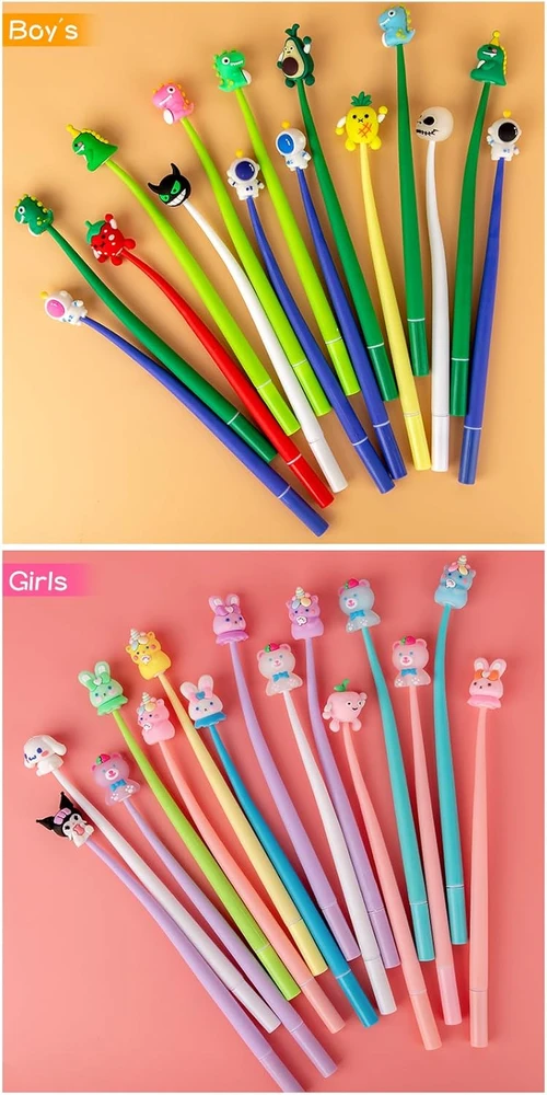 Bez Marki KAWAII SILIKONINIAI RAŠYKLAI SU GYVŪNAIS 30 Vnt