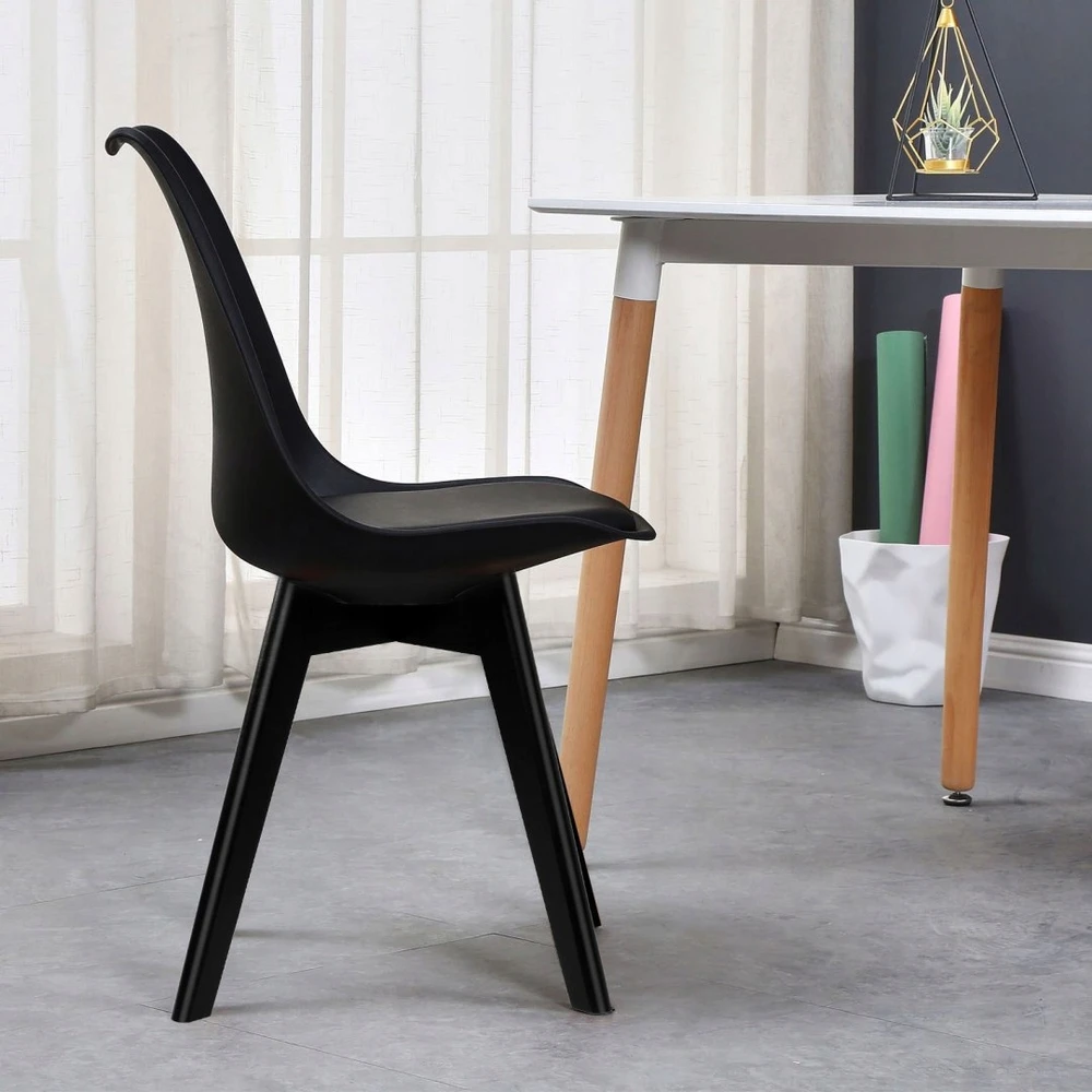 Bez Marki Kėdė LOFT DO SALONU BIURA JADALNI NANTES Juodas DSW DREWNIANE KOJOS Juoda