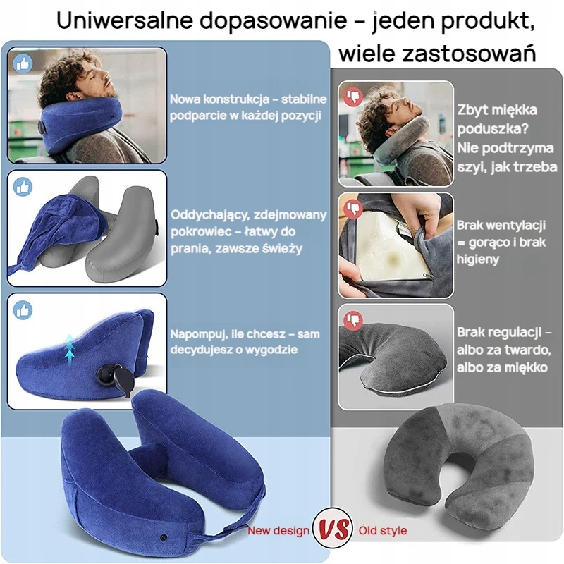 Bez Marki Kelioninė pagalvė su gobtuvu ir miego kauke