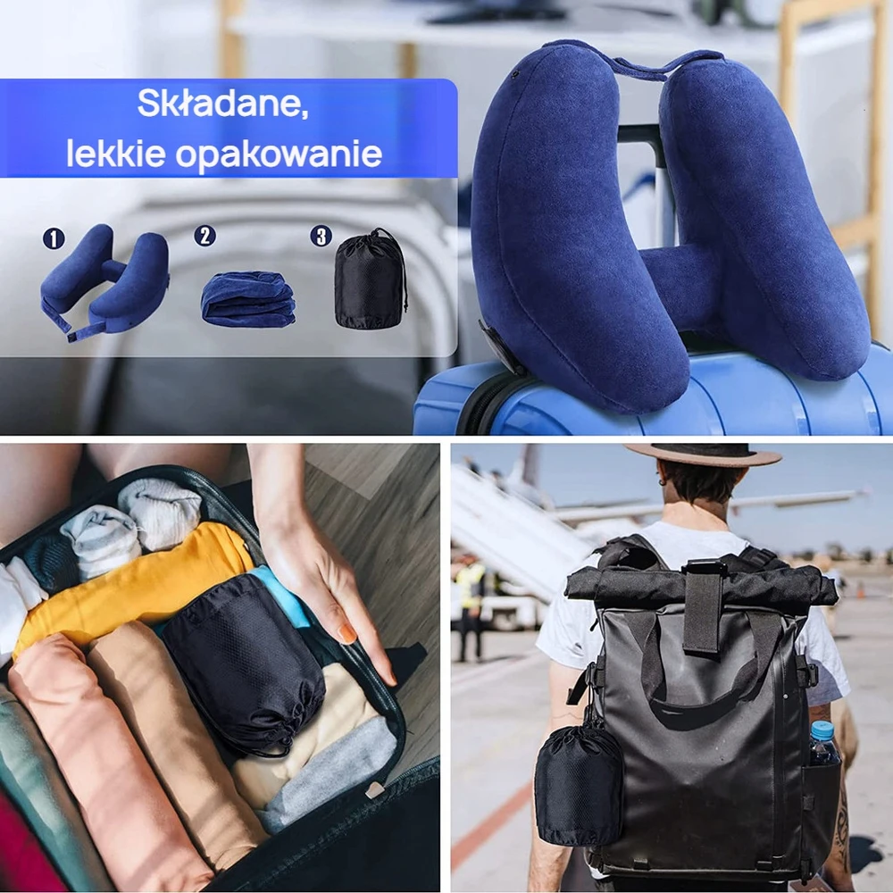 Bez Marki Kelioninė pagalvė su gobtuvu ir miego kauke