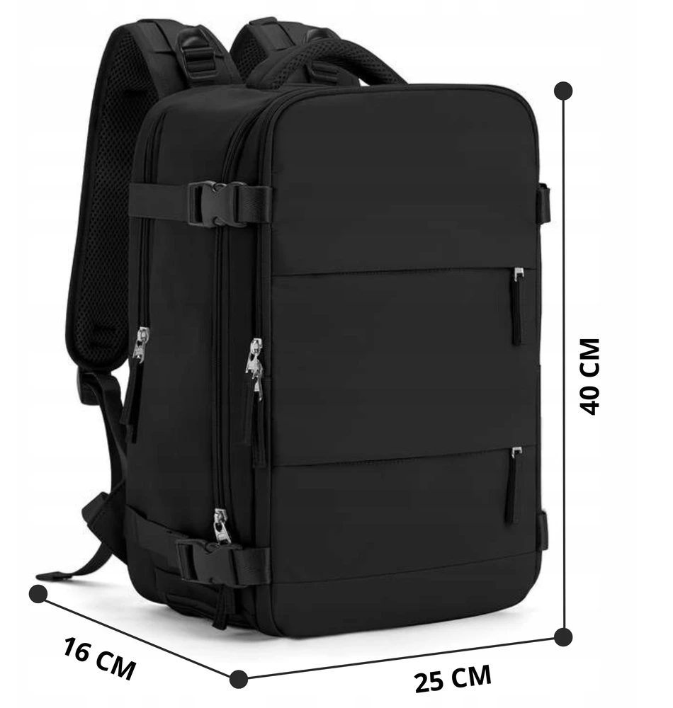 Bez Marki Kelioninis kuprinės modelis, tinkantis Wizz Air ir Ryanair nemokamam rankiniam bagažui 40x25x20 cm