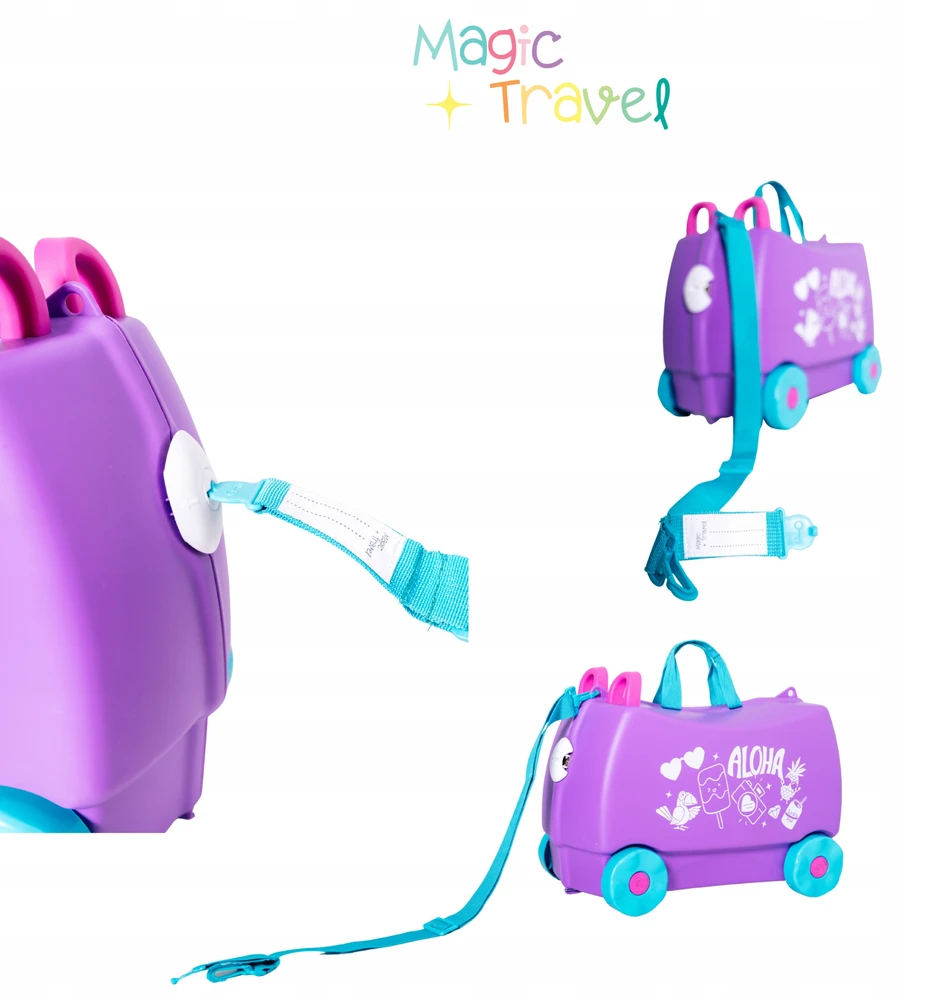 Bez Marki Kelioninis lagaminas vaikams su pasivažinėjimu MAGIC TRAVEL