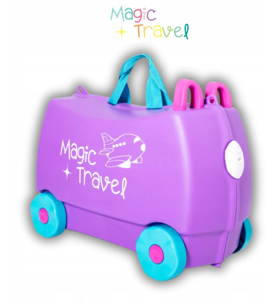 Bez Marki Kelioninis lagaminas vaikams su pasivažinėjimu MAGIC TRAVEL