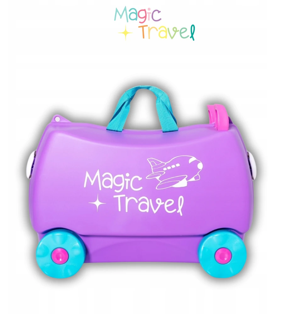 Bez Marki Kelioninis lagaminas vaikams su pasivažinėjimu MAGIC TRAVEL