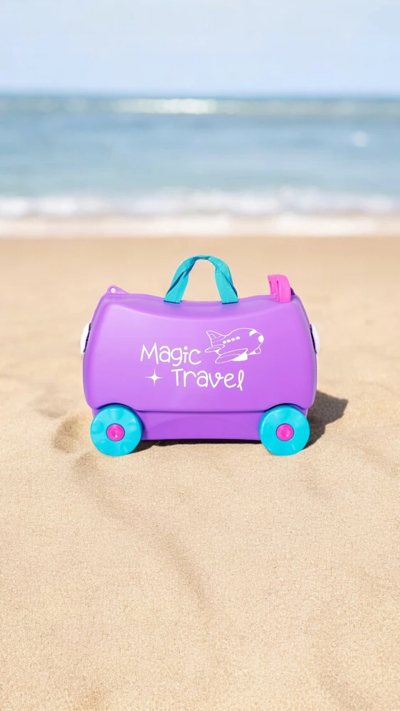 Bez Marki Kelioninis lagaminas vaikams su pasivažinėjimu MAGIC TRAVEL
