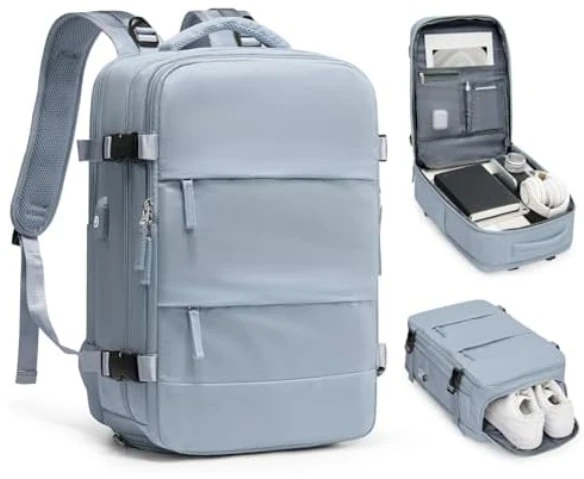 Bez Marki Kelioninis Rankinis Bagažas 40x20x25cm su Usb, Vandeniui Atsparus Mėlynas