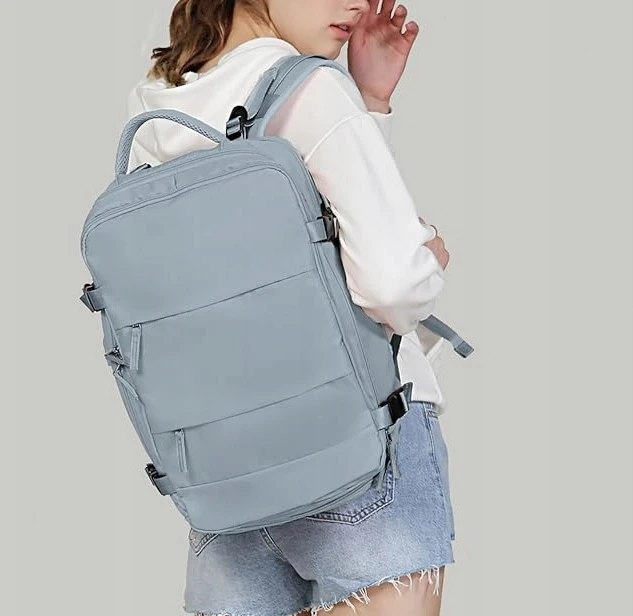 Bez Marki Kelioninis Rankinis Bagažas 40x20x25cm su Usb, Vandeniui Atsparus Mėlynas