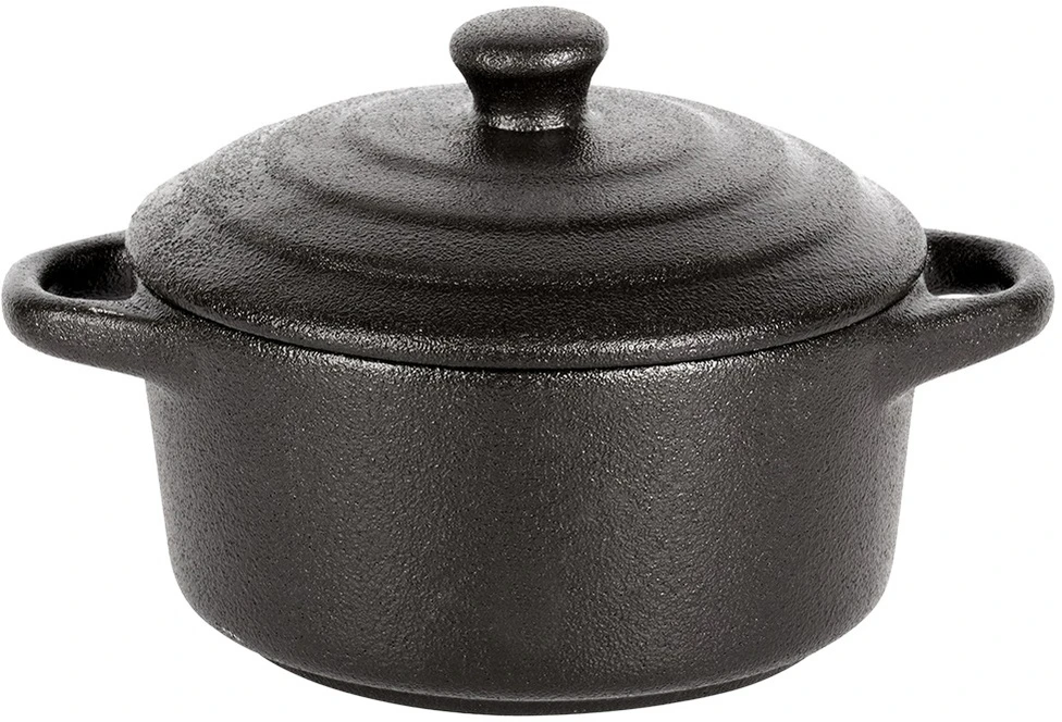 Bez Marki Kepimo indas porcelianinis su dangteliu 300 ml juodas 15x11x55 cm Orion