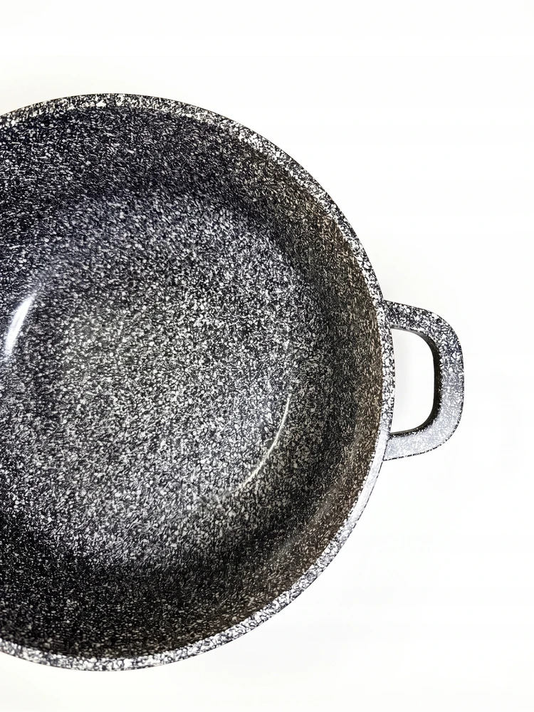 Bez Marki Keraminis marmurinis puodas 6,5L 28cm su dangteliu + Aroma Knob HEMBERG