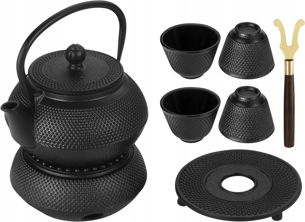 Bez Marki Ketinis arbatinukas su puodelių rinkiniu KRAFT&DELE KD4271