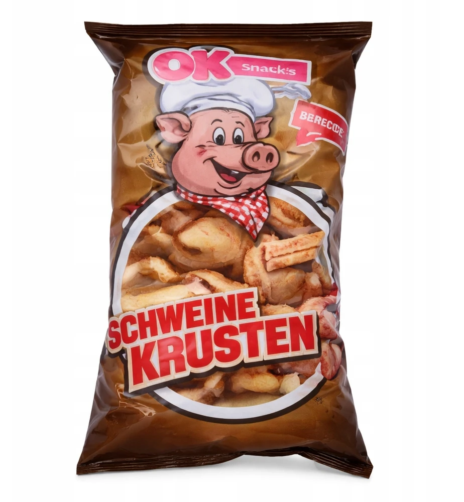 Bez Marki Keto Crisps BBQ kepsninės kiaulienos odelės 67% baltymų 100g iš Vokietijos