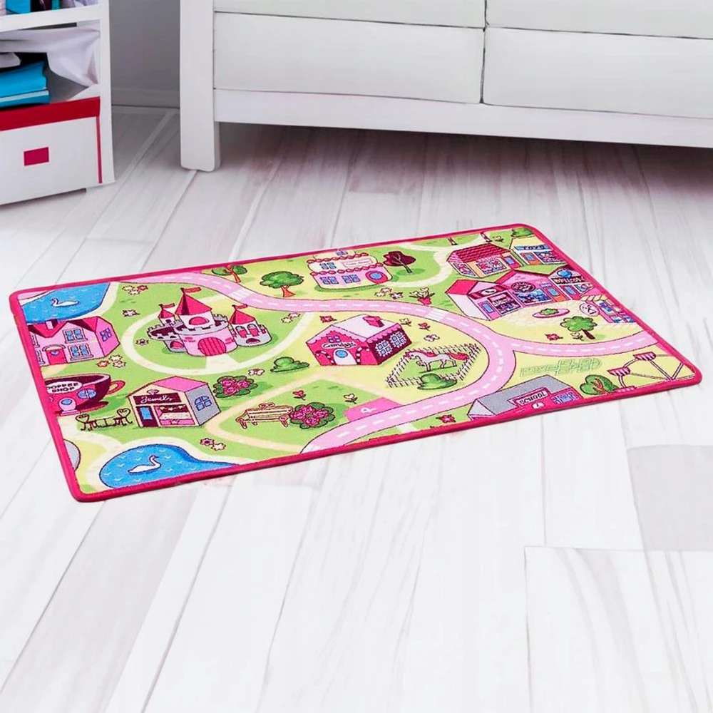 Bez Marki KILIMAS MERGAITĖMS VAIKAMS ŽAISTI MIESTO GATVĖSE KELIAIS 80x120cm