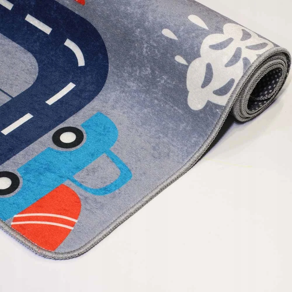 Bez Marki KILIMAS PUFFY 574 CITY STREETS KELIAI 80X150 cm AUTOMOBILIAI