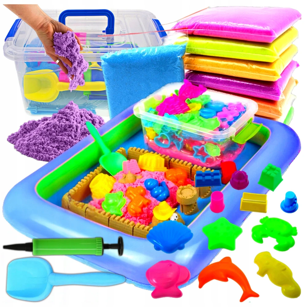 Bez Marki Kinetic Sand 3kg Magic Set Formelės Mentele Sandbox Children XL