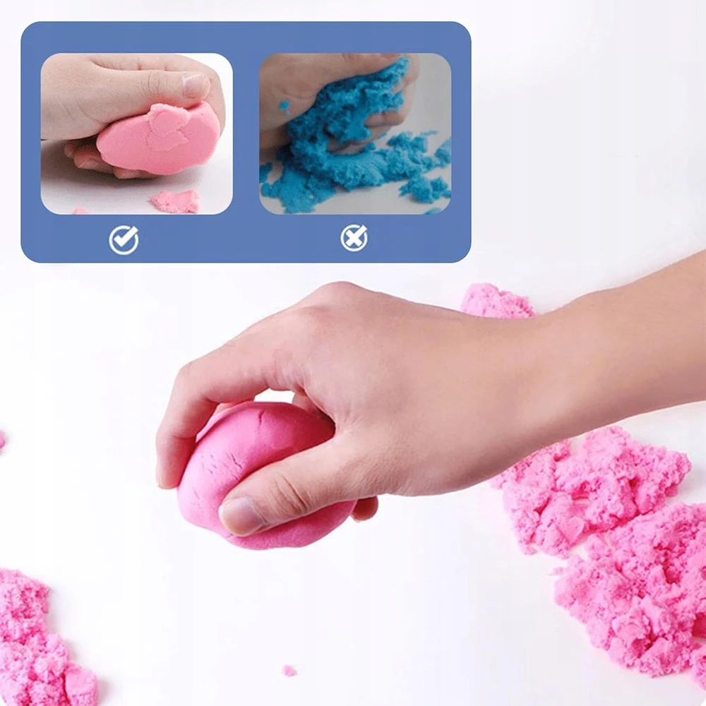 Bez Marki Kinetic Sand 500g Formelių rinkinys Vaisiai Daržovės Sensorinis smėlis