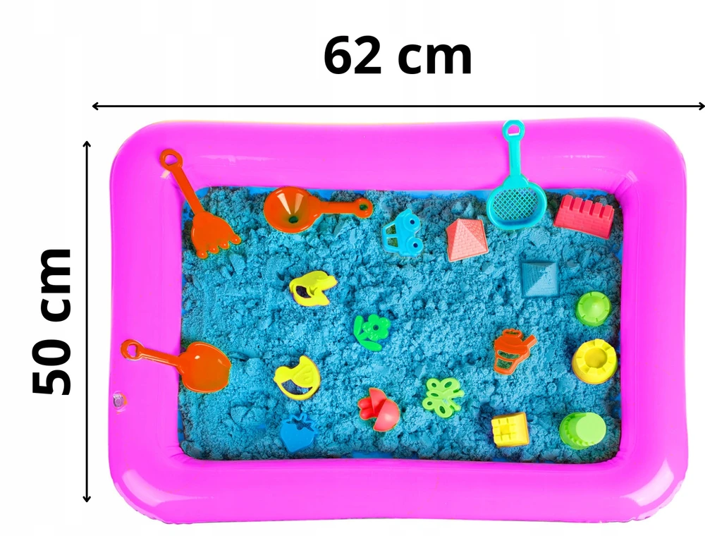 Bez Marki KINETINIS SMĖLIS 3kg + SMĖLIŲ DĖŽĖS BASEINŲ PELIEČIŲ LAIDOS MENTELĖS XL RINKINYS