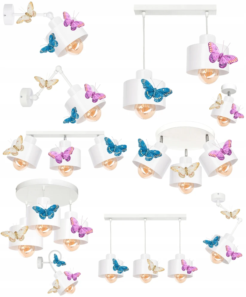 Bez Marki KINKIET LAMPA LOFT MOTYLEK NA PRZEGUBIE można LED