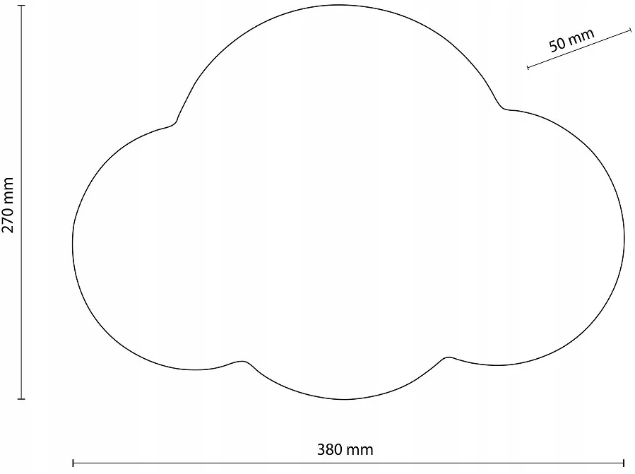 Bez Marki KINKIET LAMPA ŚCIENNA TK LIGHTING CLOUD 4967 KSZTAŁT CHMURKA ROŽINĖ