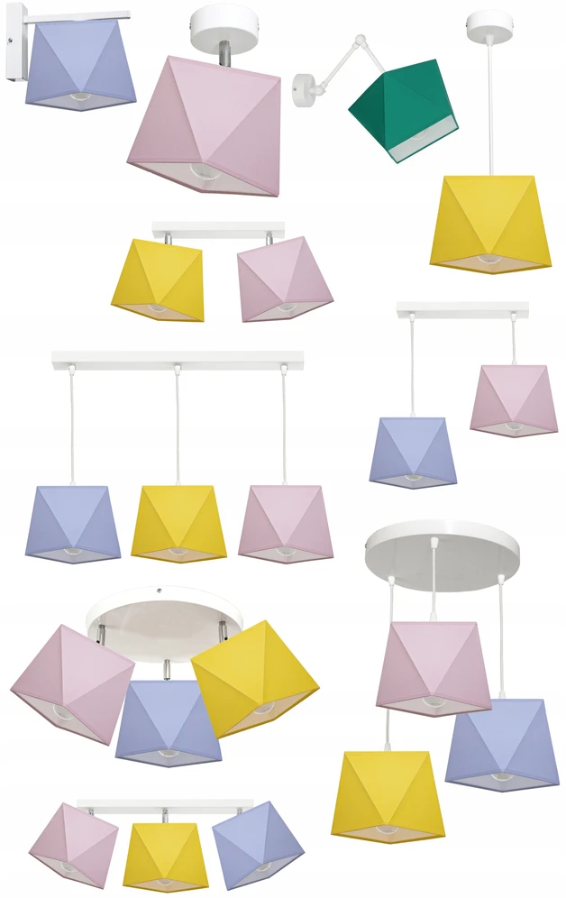 Bez Marki Kinkiet ścienny na przegubach DIAMENCIK lampa ścienna loft abażur kinkiety