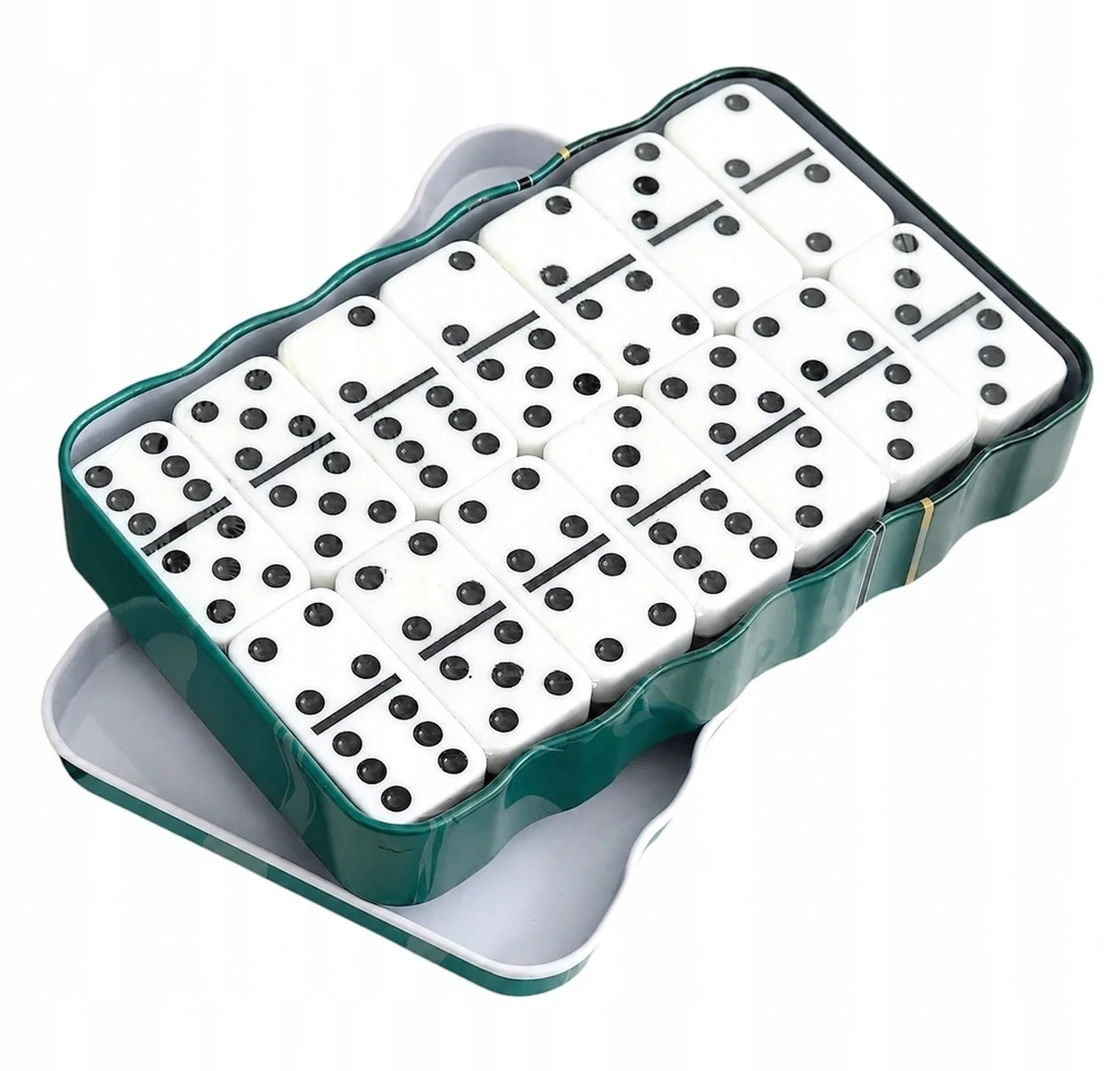 Bez Marki Klasikinis domino žaidimas metalinėje dėžutėje