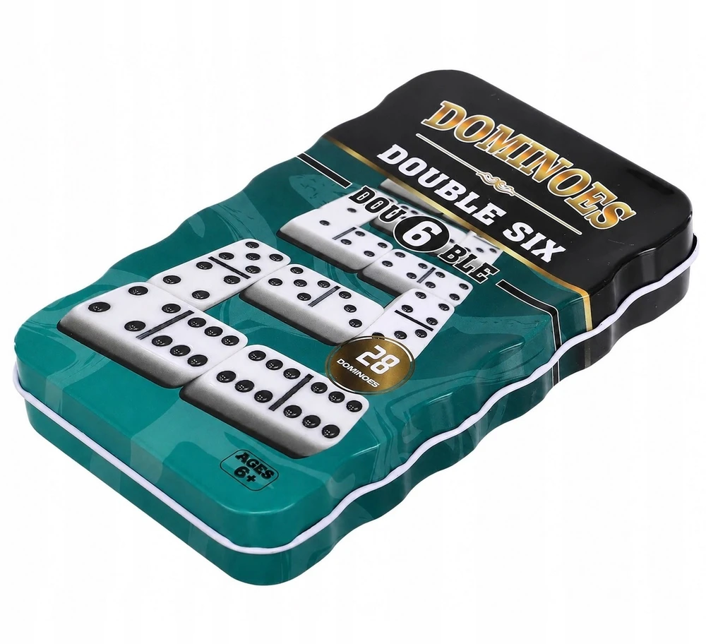 Bez Marki Klasikinis domino žaidimas metalinėje dėžutėje