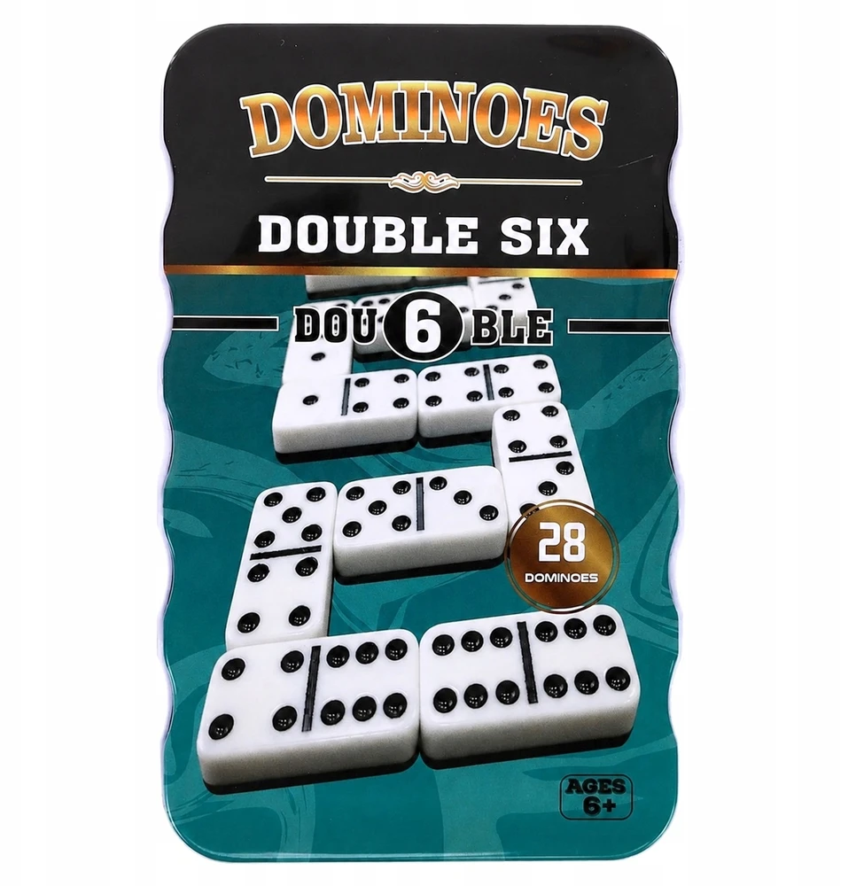 Bez Marki Klasikinis domino žaidimas metalinėje dėžutėje