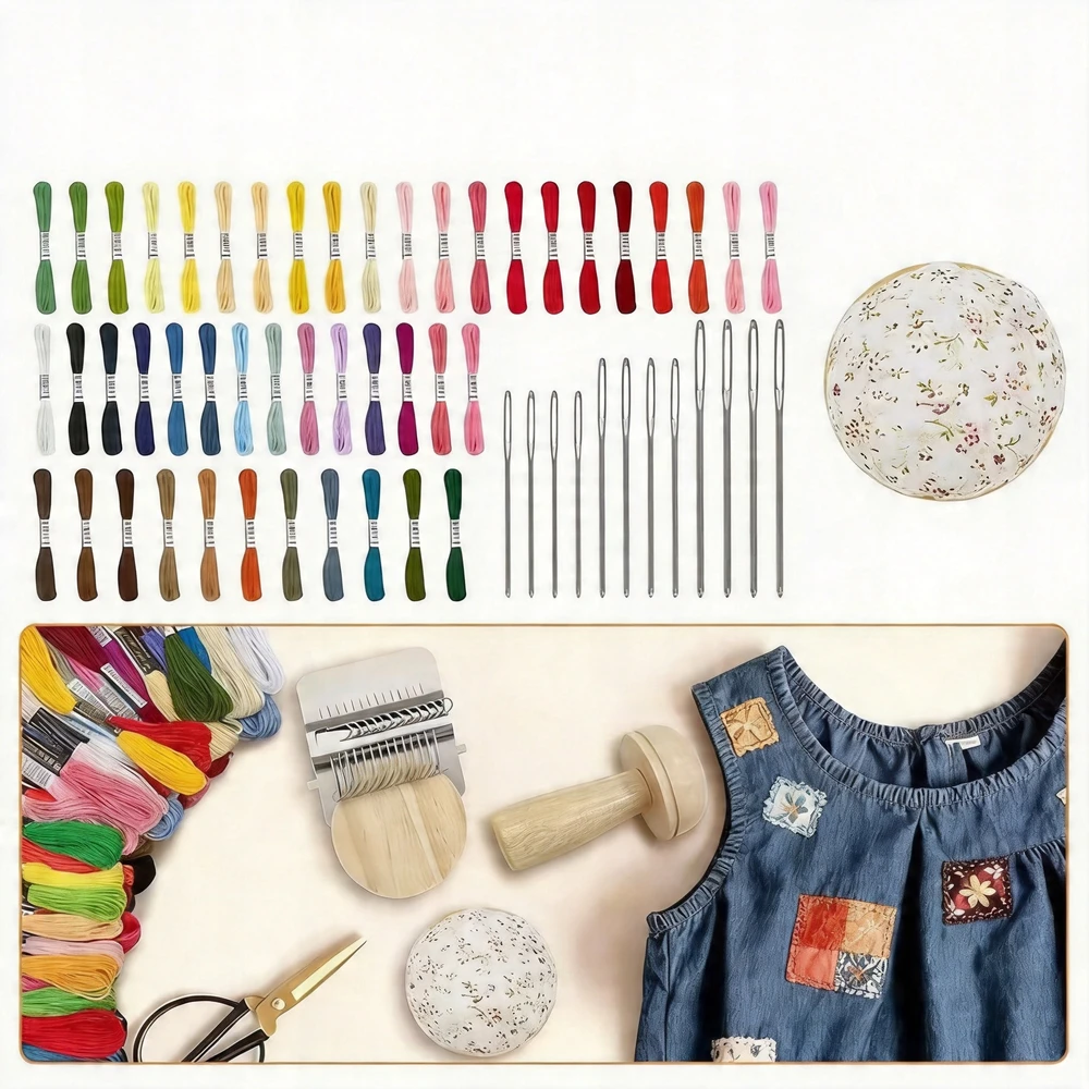 Bez Marki Knit Patch Kit PatchMaker, Nešiojama Darning Lom pradedantiesiems, 14 kontaktų