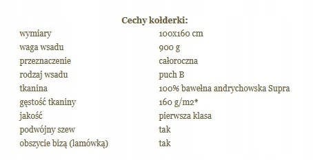 Bez Marki KOŁDERKA puchowa 100x160 cm dla dziecka balta, rožinė, ecru