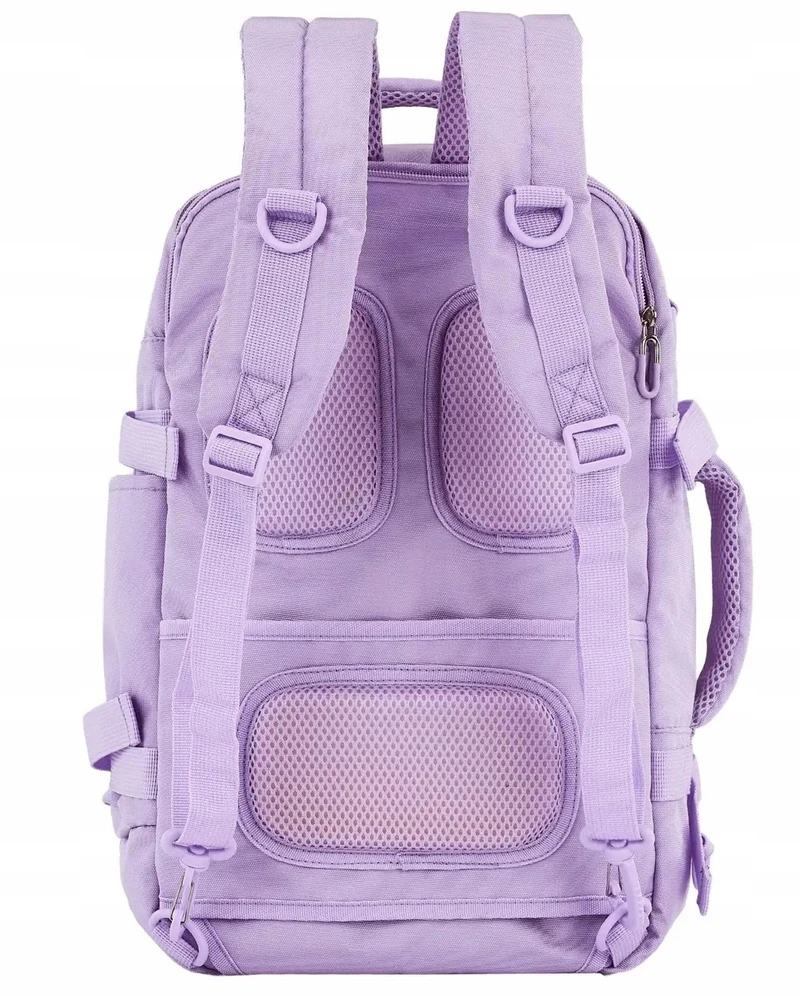 Kelioninis Bez Marki Kompaktiška kelioninė kuprinė lėktuvo bagažui, 14 colių nešiojamam kompiuteriui, „Wings m01U“ violetinė