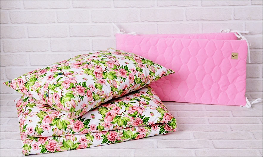 Bez Marki KOMPLET Patalynė OCHRANIACZ VELVET BAWEŁNA DO ŁÓŻECZKA 120X60 Rinkinys