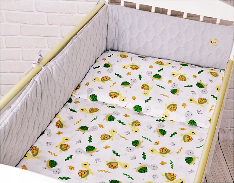 Patalynės komplektas Bez Marki KOMPLET Patalynė OCHRANIACZ VELVET BAWEŁNA DO ŁÓŻECZKA 120X60 Rinkinys