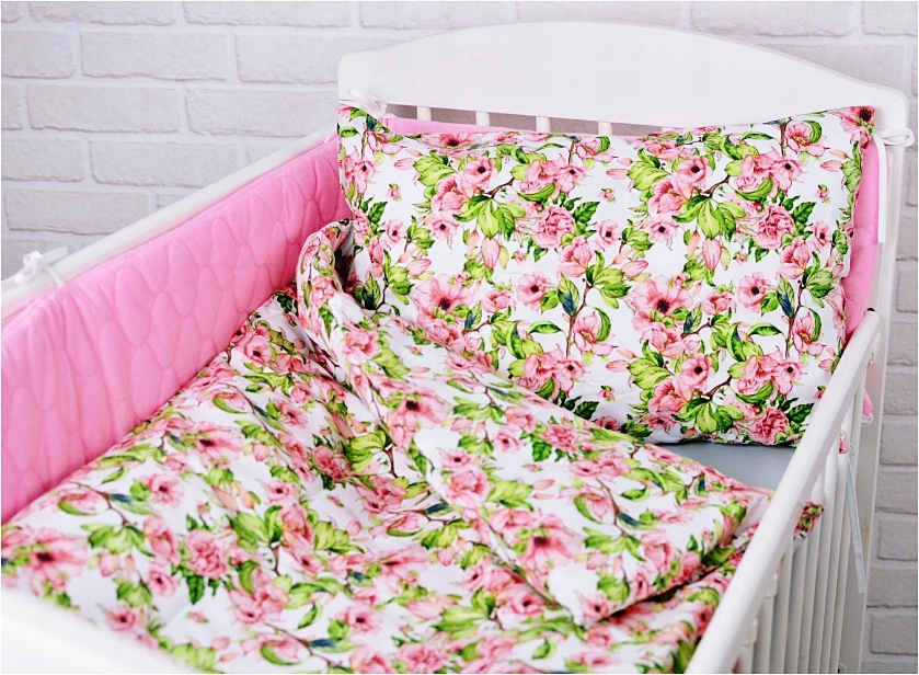 Bez Marki KOMPLET Patalynė OCHRANIACZ VELVET BAWEŁNA DO ŁÓŻECZKA 120X60 Rinkinys