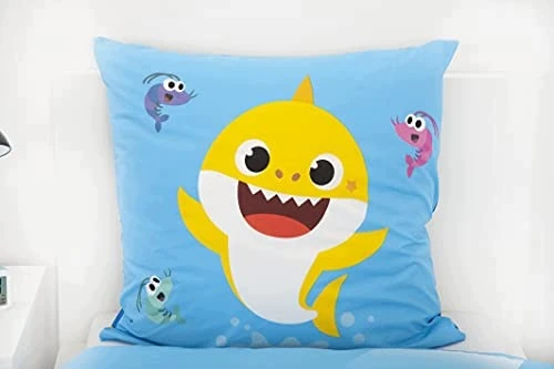 Bez Marki KOMPLET POŚCIELI BABY SHARK BAWEŁNA DLA DZIECI 80X80 135X200 bawełniany