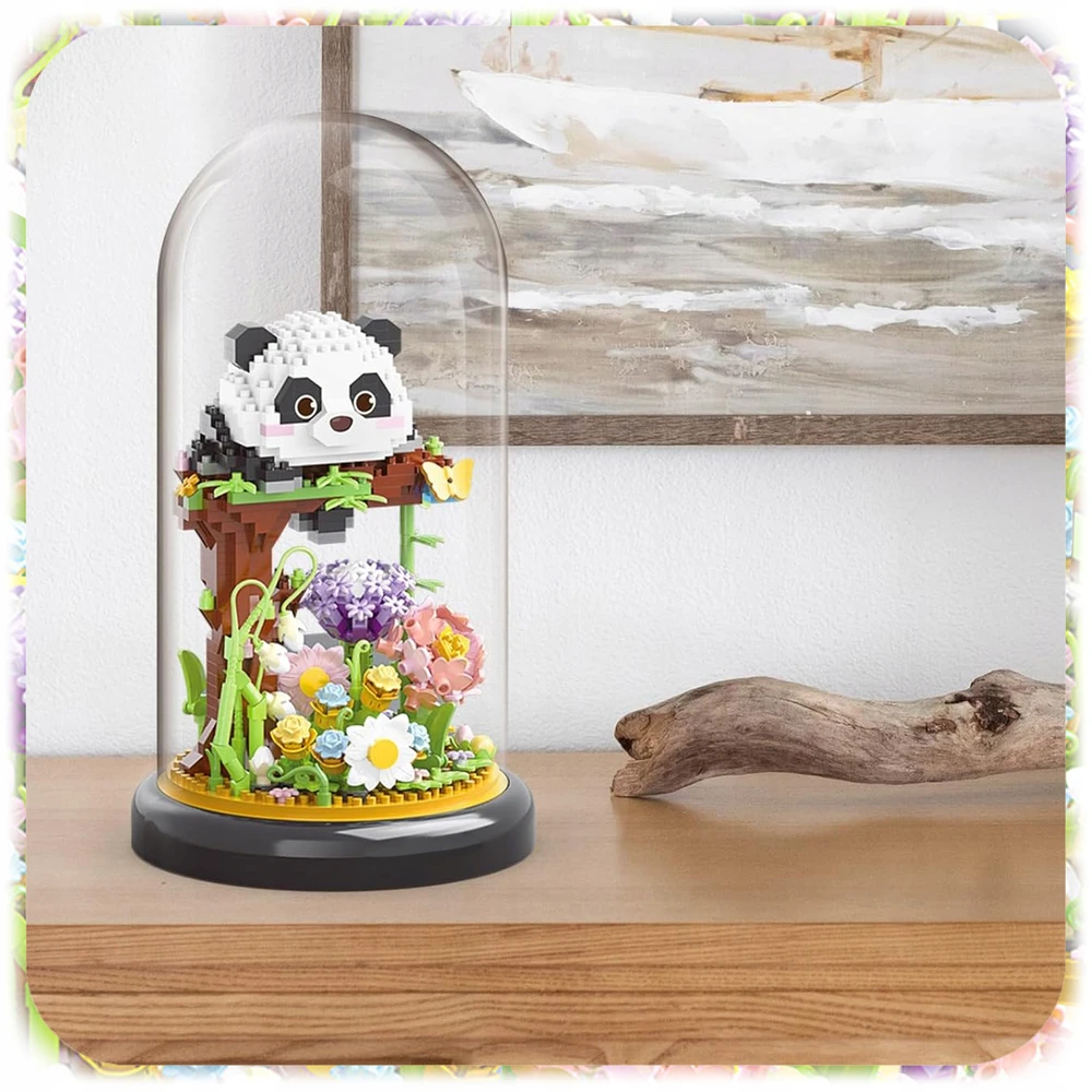 Bez Marki KONSTRUKCINIAI BLOKAI PANDA 999 EL MINI BLOKLIŲ RINKINYS SU ATŠĖLINIO PAGRINDU