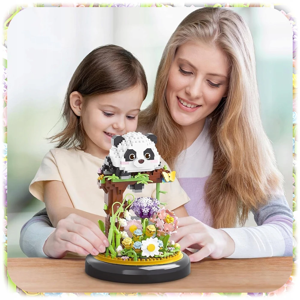 Bez Marki KONSTRUKCINIAI BLOKAI PANDA 999 EL MINI BLOKLIŲ RINKINYS SU ATŠĖLINIO PAGRINDU
