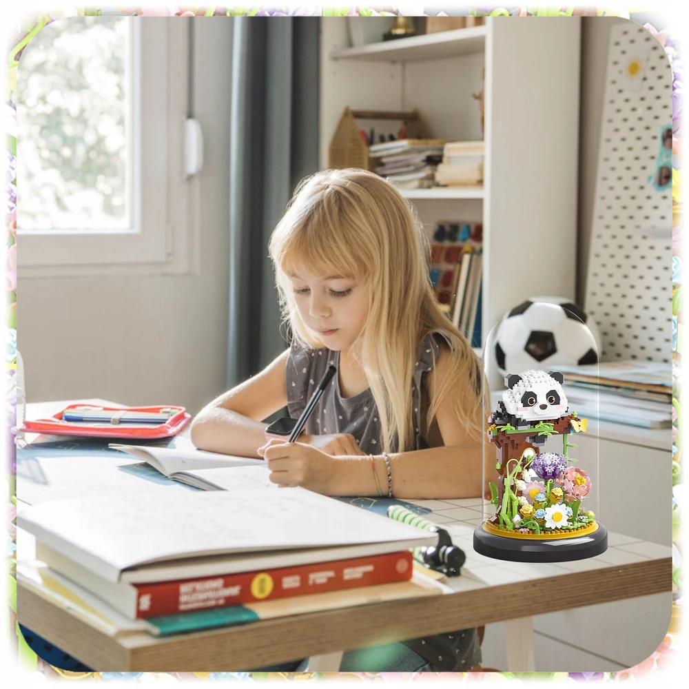 Bez Marki KONSTRUKCINIAI BLOKAI PANDA 999 EL MINI BLOKLIŲ RINKINYS SU ATŠĖLINIO PAGRINDU
