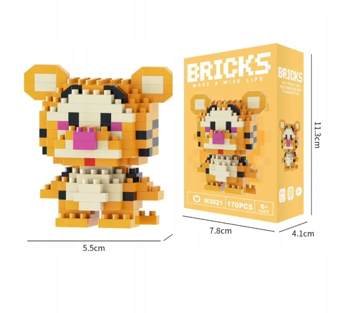 Bez Marki Konstrukciniai blokai Tigger Tigger Block Set | 170 dovanų