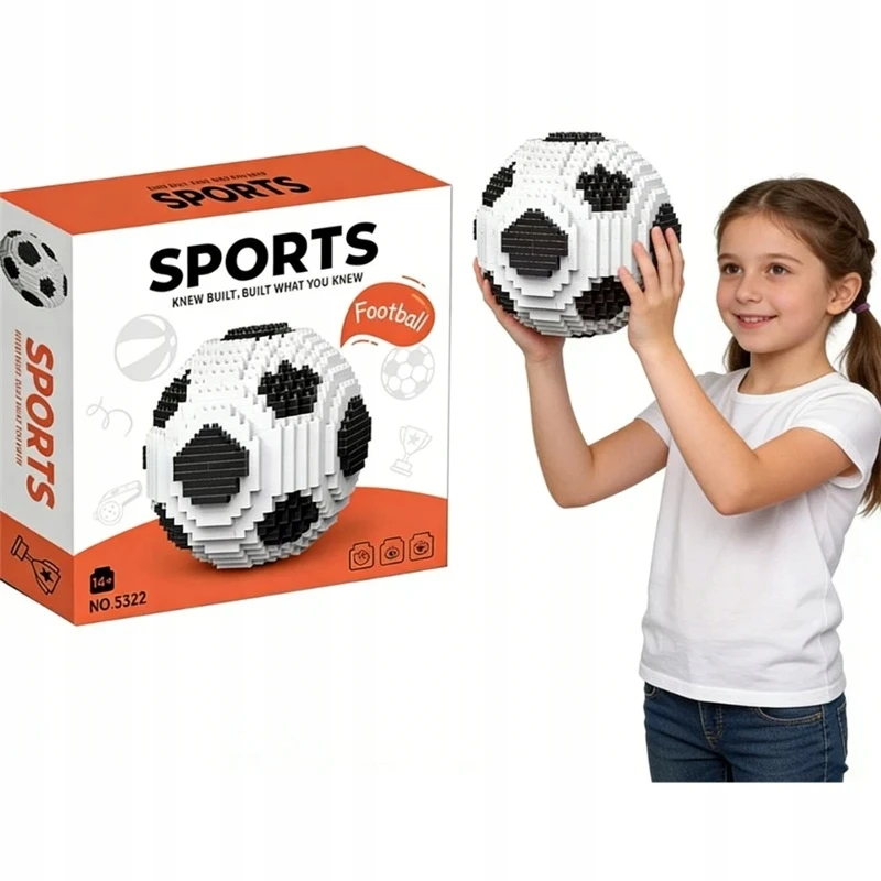 Bez Marki KONSTRUKCINIAI KLUOKAI 3D FUTBOLIS 864 EL KAIP DOVANA VAIKINAI
