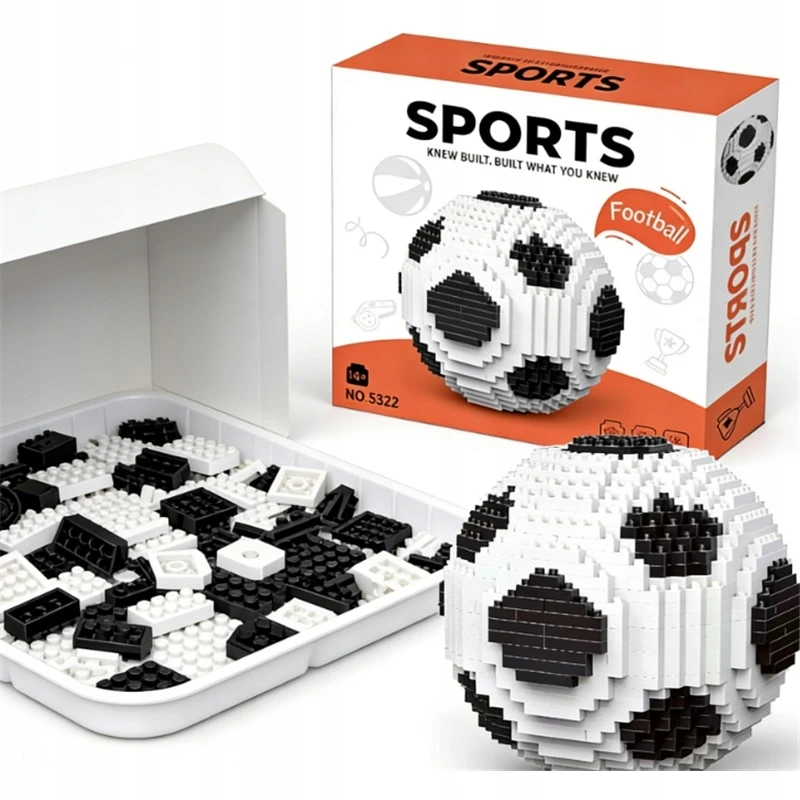 Bez Marki KONSTRUKCINIAI KLUOKAI 3D FUTBOLIS 864 EL KAIP DOVANA VAIKINAI