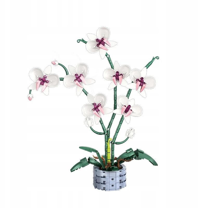 Bez Marki Konstrukciniai orchidėjos žiedų 3d kaladėlės, 536 elementai