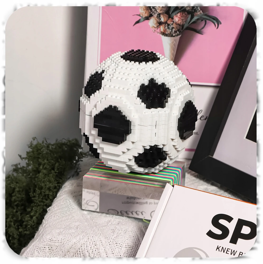 Bez Marki KONSTRUKCINIŲ KALULŲ FUTBOLIS JUODAI Baltas 3D DOVANA VAIKŲ RINKINYS