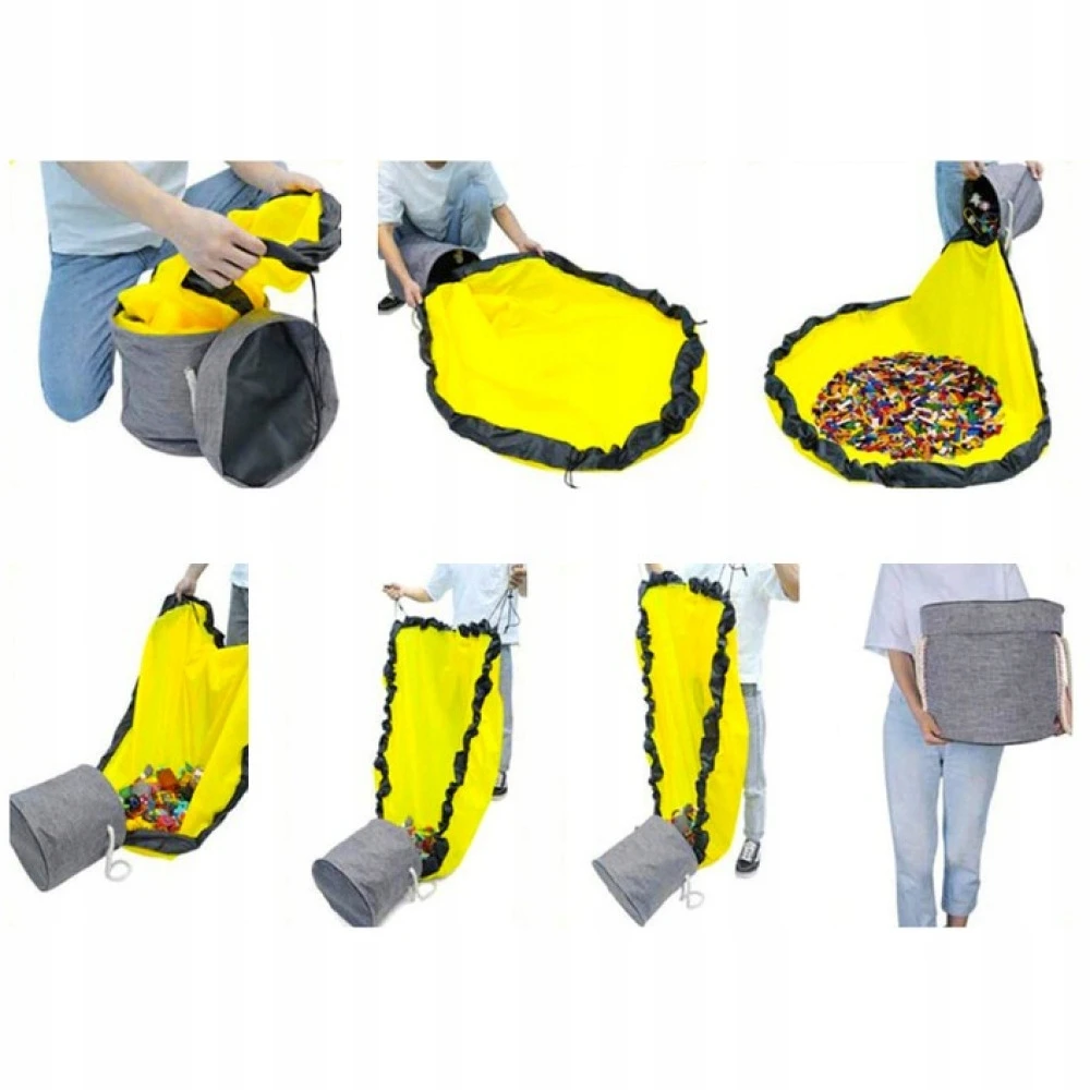 Bez Marki KOSZ NA ZABAWKI Kaladėlės ORGANIZER DO POKOJU DZIECKA 31 x 27 cm
