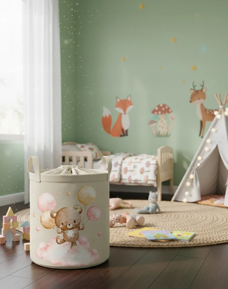 Bez Marki KOSZ NA ZABAWKI UBRANIA PRANIE BABYMAM DUŻY ZAMYKANY POJEMNIK ORGANIZER!