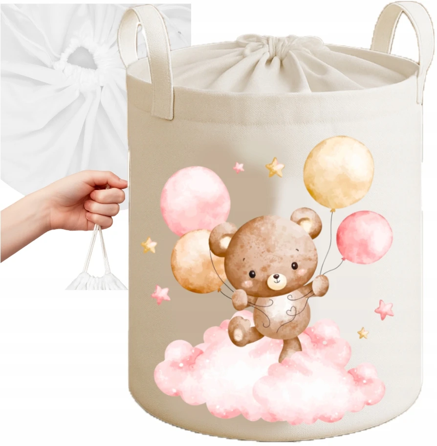 Bez Marki KOSZ NA ZABAWKI UBRANIA PRANIE BABYMAM DUŻY ZAMYKANY POJEMNIK ORGANIZER!