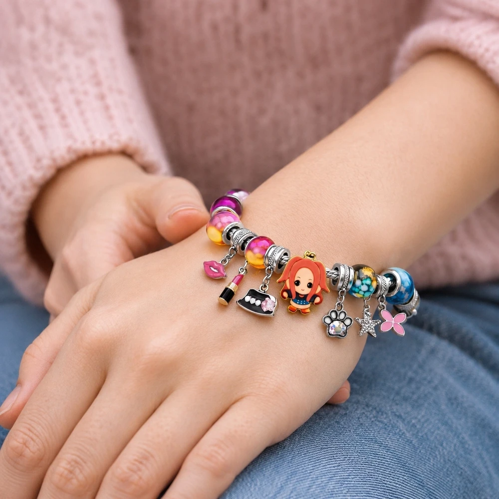 Bez Marki KPOP DEMON HUNTERS CHARMS BEADS DIY RINKINYS, SKIRTA APYNĖLEMS
