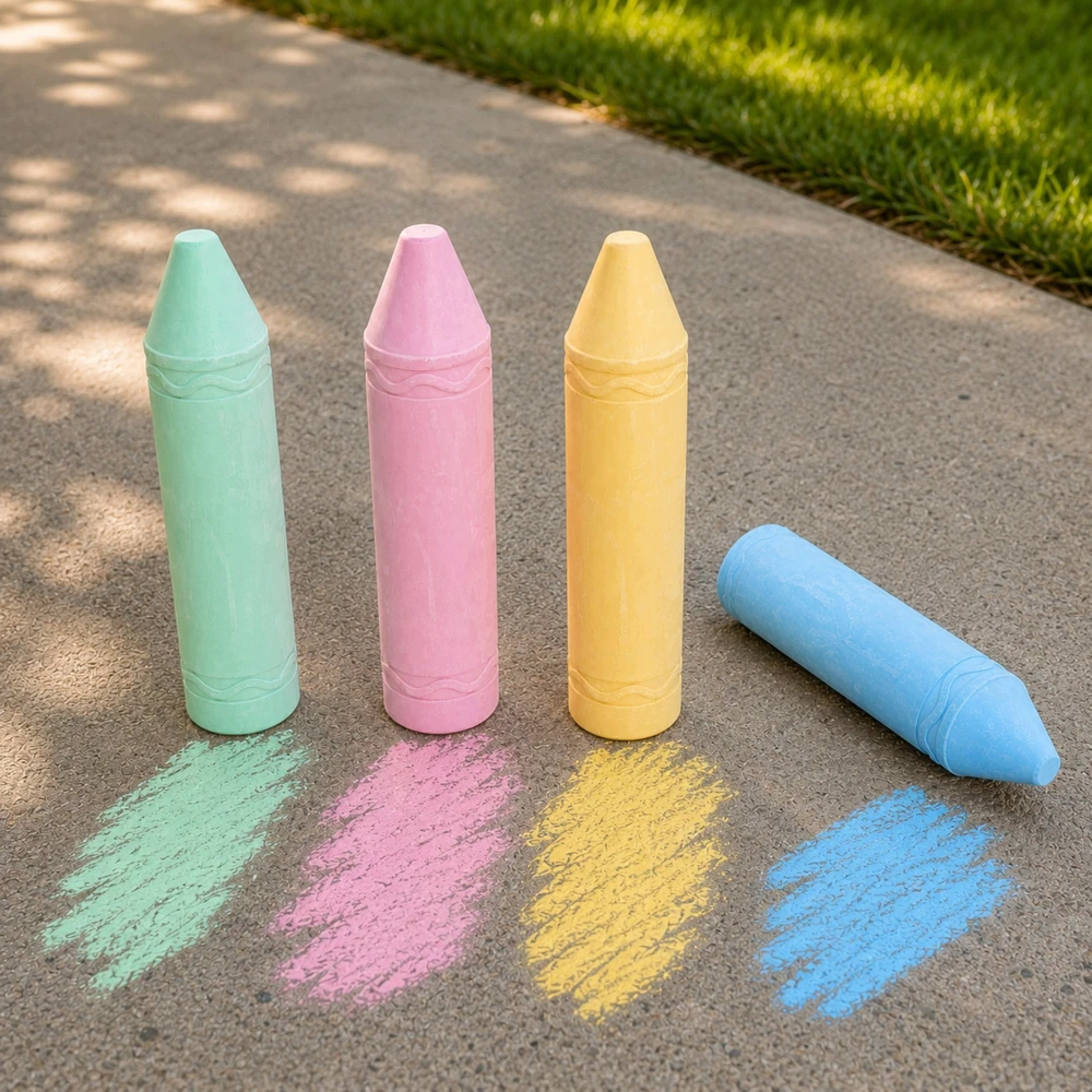 Bez Marki Kreda duża chodnikowa do tablicy 4 kolory 19 cm vaikams gruba bezpyłowa