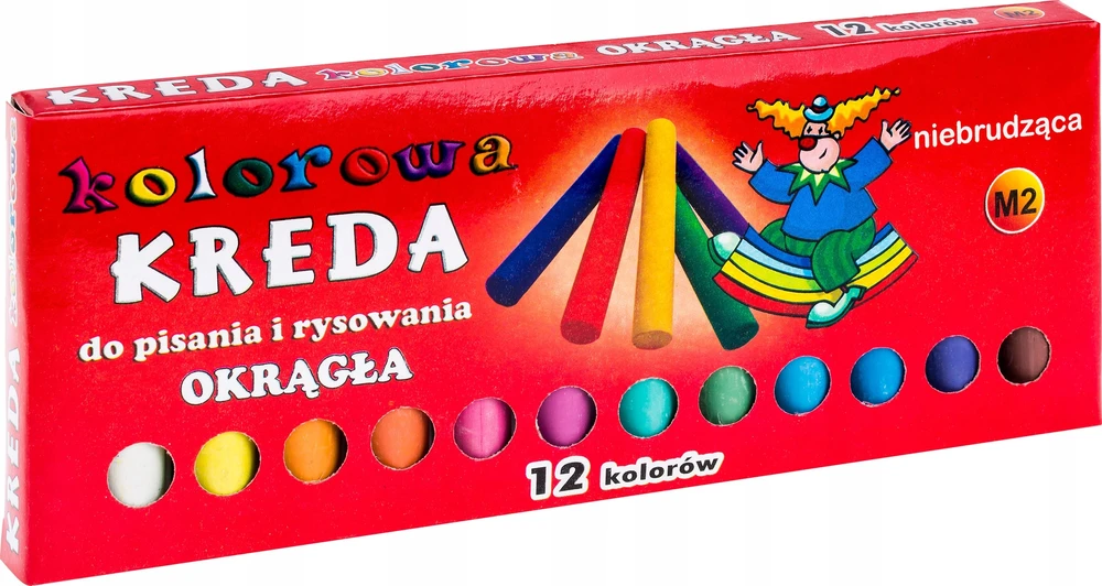 Bez Marki Kreda kolorowa okrągła niebrudząca 12 vnt
