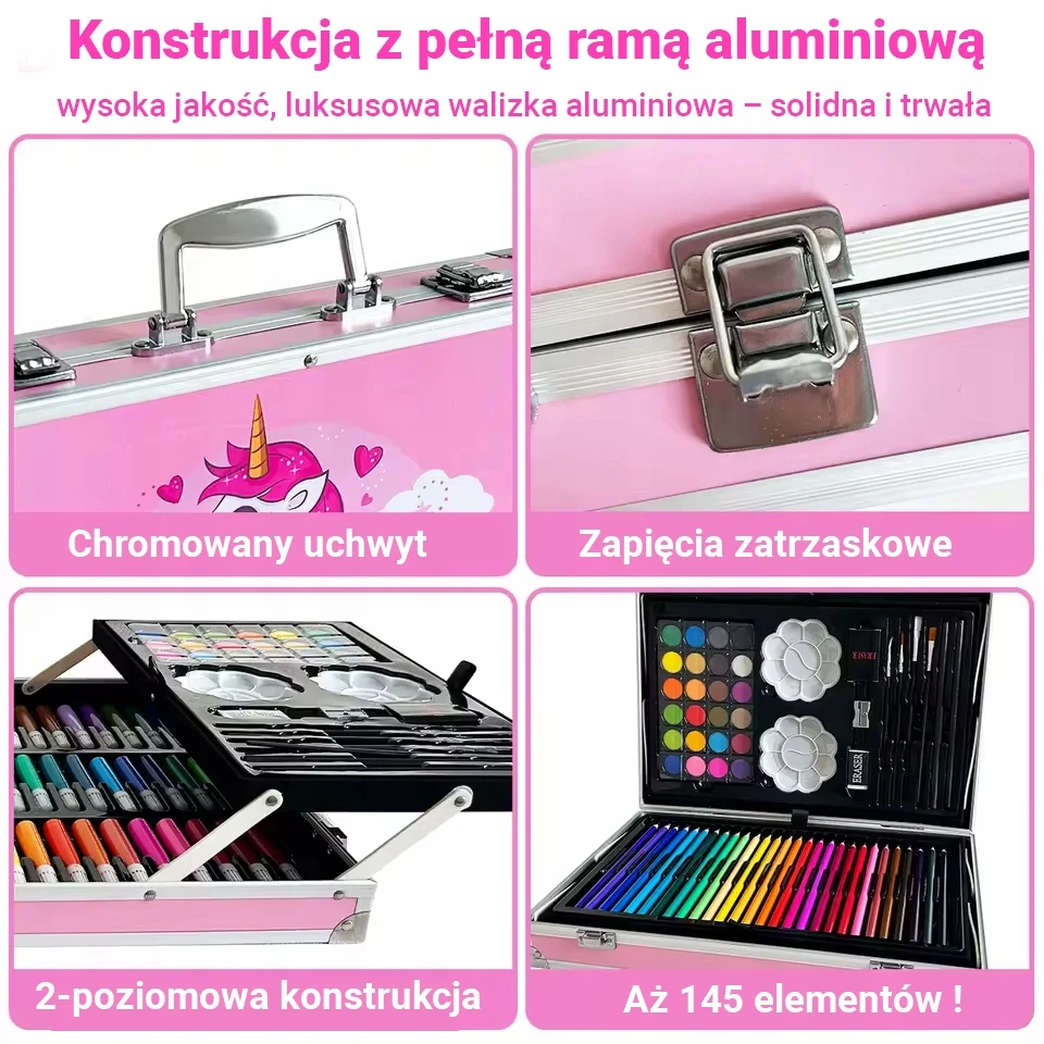 Bez Marki Kreidelių rinkinys lagamine Dažai Markeriai Meninė tapyba DOVANA vaikams