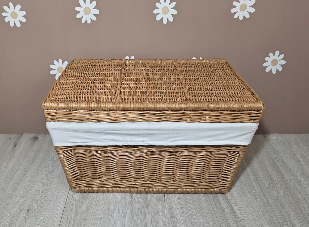 Bez Marki Kufer wiklinowy SKRZYNIA Naturalny kosz na Žaislai su wkładem 60cm